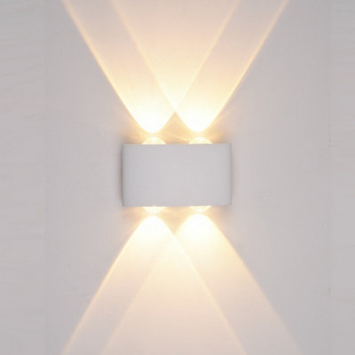 Luminosa Modern LED Outdoor Wall Lamp White, Warm White 3000K 280lm, IP54