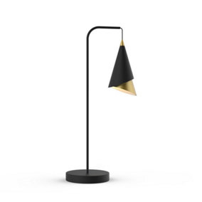 Luminosa Modern LED Table Lamp Black, Gold, Warm White 3000K 234lm