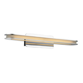 Luminosa Modern LED Wall Lamp Chrome, Warm White 3000K 560lm
