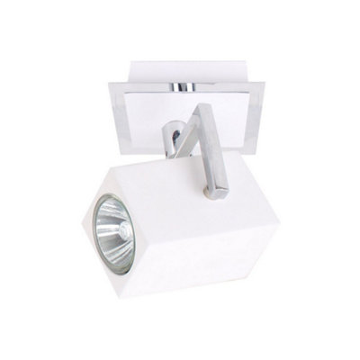 Luminosa Modern Spotlights Chrome 1 Light  with White Shade, GU10