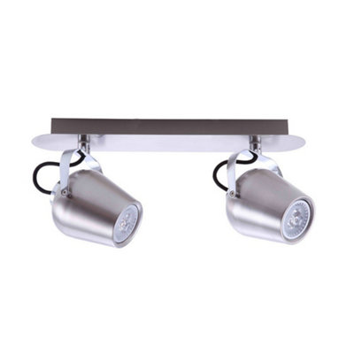 Luminosa Modern Spotlights Satin Nickel 2 Light  LED, GU10