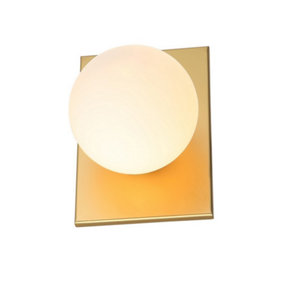 Luminosa Modern Wall Lamp Golden 1 Light  with White Shade, G9