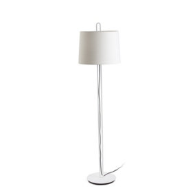 Luminosa Montreal Floor Lamp with Shade White, E27