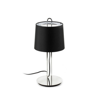 Luminosa Montreal Table Lamp Round Tapered Black, E27 DIY at B&Q