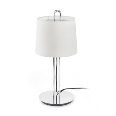 Luminosa Montreal Table Lamp Round Tapered White, E27 DIY at B&Q