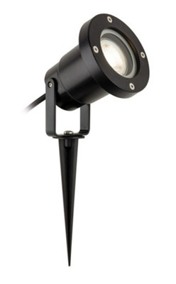 Luminosa Monza Outdoor Wall & Spike Light Black IP54., GU10