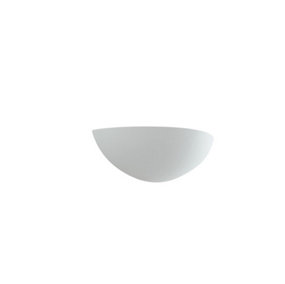 Luminosa Moritz Paintable Plaster Uplighter Wall Lamp White, E27