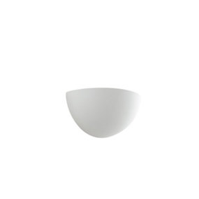Luminosa Moritz Paintable Plaster Uplighter Wall Lamp White, E27