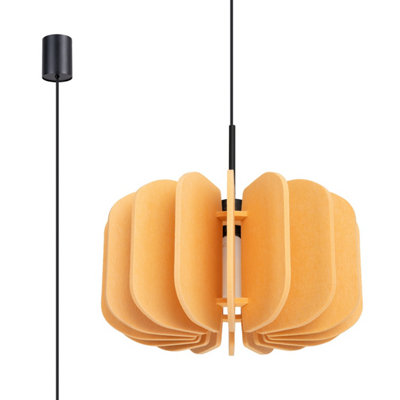 Luminosa Mula 45cm Pendant Ceiling Light Yellow, Black 1x E27