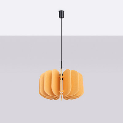 Luminosa Mula 45cm Pendant Ceiling Light Yellow, Black 1x E27