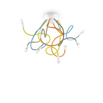 Luminosa Multiflex 8 Light Multi Arm Ceiling Light Multicolor