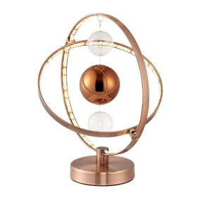 Luminosa Muni Table Lamp Copper Glass Balls
