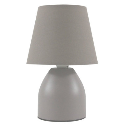 Luminosa Nano Table Lamp With Round Tapered Shade Taupe