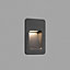 Luminosa Nase LED Outdoor Recessed Wall Light Dark Grey IP44
