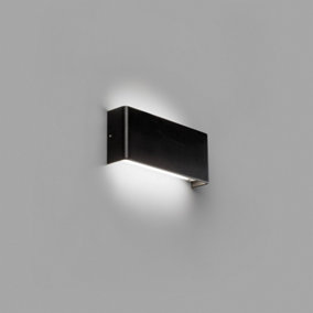 Luminosa Nash Integrated LED Flush Wall Light Wall Light Black, 3000K