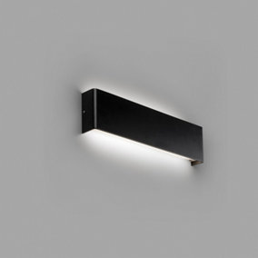 Luminosa Nash Integrated LED Up & Down Wall Light Black, 3000K