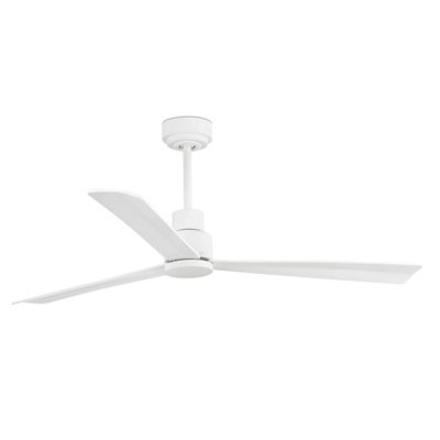 Luminosa Nassau Medium Ceiling Fan Without Light White | DIY at B&Q