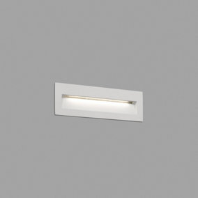 Luminosa Nat Outdoor Led Recessed Wall Light White IP65