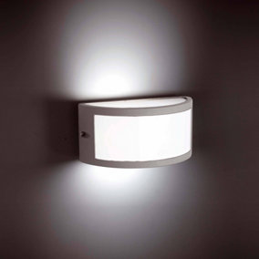 Luminosa Negus 1 Light Outdoor Wall Light Grey IP54, E27