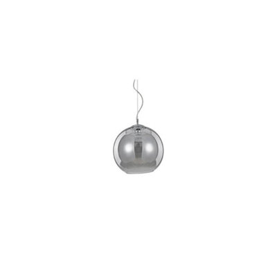 Luminosa Nemo 1 Light Small Dome Ceiling Pendant Grey, Smokey, E27