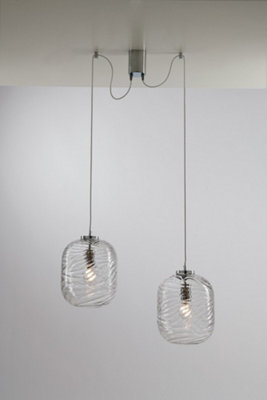 Luminosa Nereide Twin Dome Ceiling Pendant Light, E27