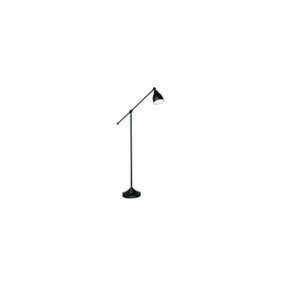 Luminosa Newton 1 Light Adjustable Floor Lamp Matt Black, E27
