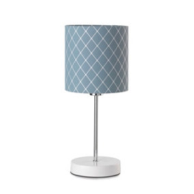 Luminosa Noah Table Lamp With Round Shade, Blue