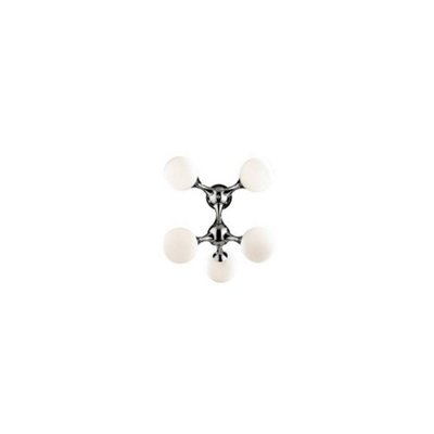 Luminosa Nodi Bianco  5 Light Molecular Ceiling Flush Light Chrome, E14
