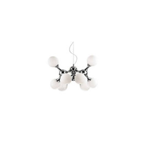 Luminosa Nodi Bianco  9 Light Small Molecular Ceiling Pendant Chrome, E14