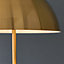Luminosa Nova Floor Lamp Antique Brass Plate & Gloss White 1 Light IP20 - E27