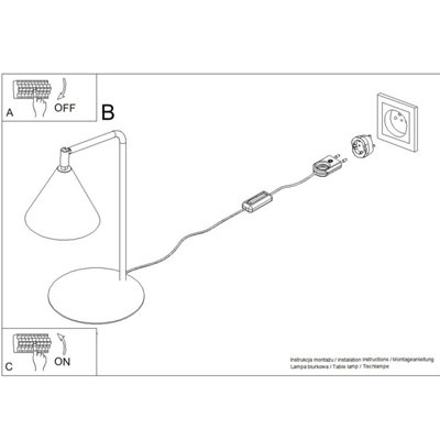 Luminosa Nox Desk Task Lamp Red Ochre 1x E14