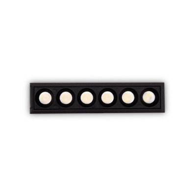 Luminosa O-Zone Led Outdoor Display Light Black 3000K Ip66 6x LED Recessed Downlight Black 3000K
