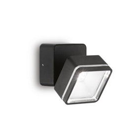 Luminosa Omega Square Single Spotlight Black IP54 4000K