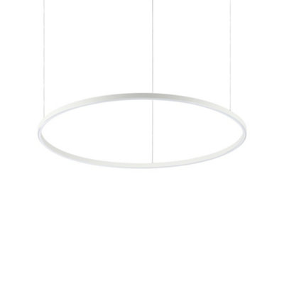 Luminosa Oracle Integrated LED Circle Ceiling Pendant Lamp 1 Light White 3000K