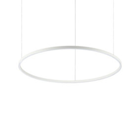Luminosa Oracle Integrated LED Circle Ceiling Pendant Lamp 1 Light White 3000K