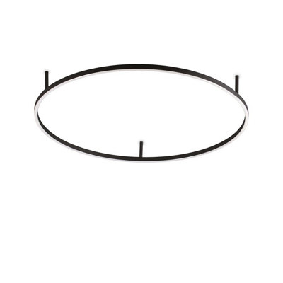 Luminosa Oracle Ring Integrated Led Semi Flush Light Black 90cm 3000K