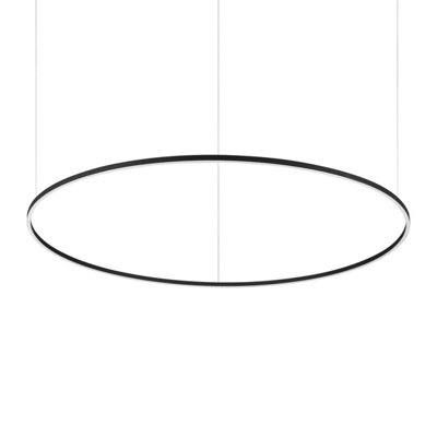 Luminosa Oracle Slim 150cm DALI Dimmable 4000K Round Integrated LED Pendant Ceiling Light Black