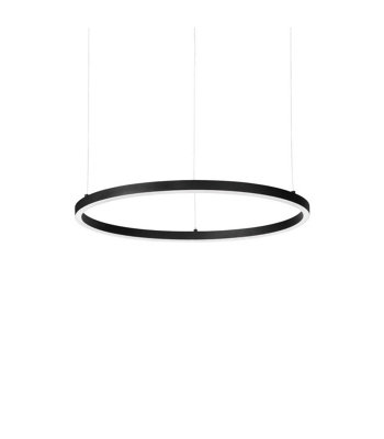 Luminosa Oracle Slim 50cm Non Dim 2700K Round Integrated LED Pendant Ceiling Light Black