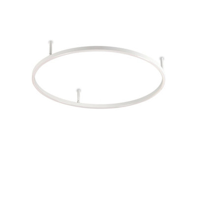 Luminosa Oracle Slim 70cm Non Dim 4000K Round Integrated LED Semi Flush Ceiling Light White
