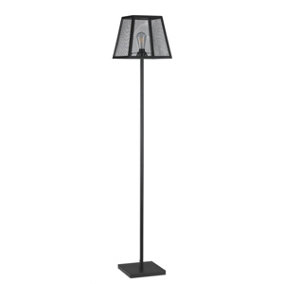 Luminosa Oscar Floor Lamp With Tapered Shade, Black