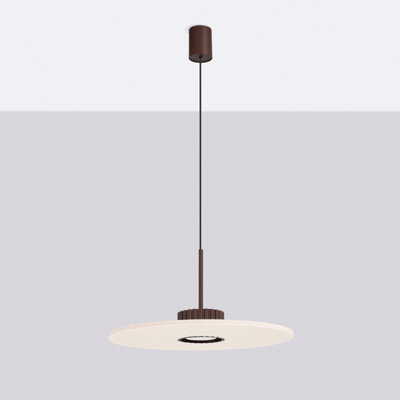 Luminosa Ovo Integrated LED Pendant Ceiling Light Brown, Beige 1x GX53