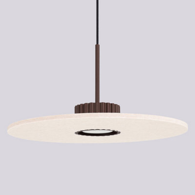 Luminosa Ovo Integrated LED Pendant Ceiling Light Brown, Beige 1x GX53
