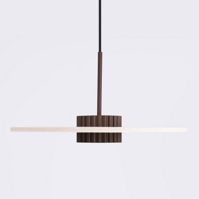 Luminosa Ovo Integrated LED Pendant Ceiling Light Brown, Beige 1x GX53