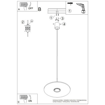Luminosa Ovo Integrated LED Pendant Ceiling Light Brown, Beige 1x GX53