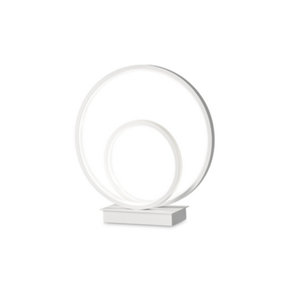 Luminosa Oz LED Decorative Swirl Integrated LED Table Lamp White, 3000K