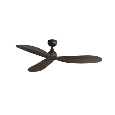 Luminosa Palma Medium Brown DC Ceiling Fan With IP44 DC Motor 6 Speed