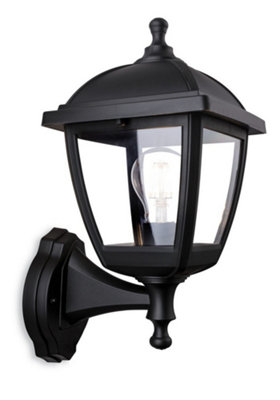 Luminosa Palma Outdoor Wall Lamp 4 Panel Black IP44, E27