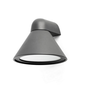 Luminosa Pals Down Lighter Outdoor Wall Light Grey, E27, IP65