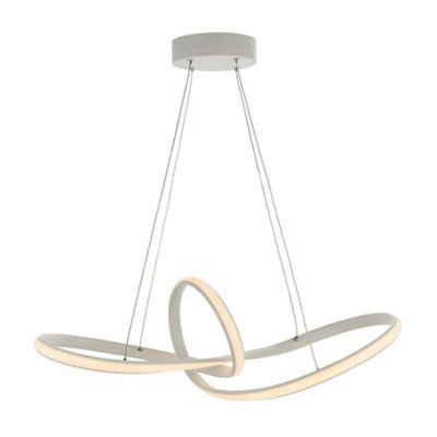 Luminosa Paradox LED Ceiling Pendant Matt White & White Acrylic