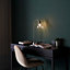 Luminosa Parma Task Table Lamp, Bright Nickel Plate, Glass